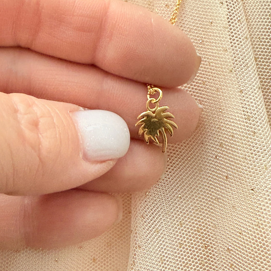 złote naszyjniki Palma-   filigranowy naszyjnik Pozłacane Srebro