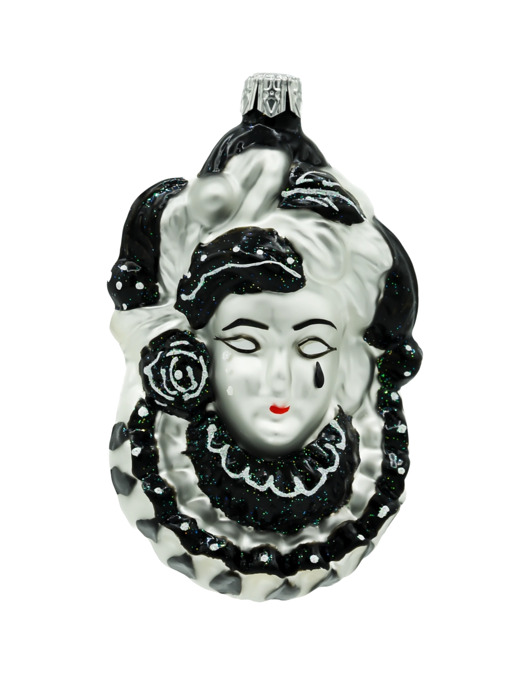ozdoby choinkowe Bombka choinkowa: Maska karnawałowa: czarno-biała
