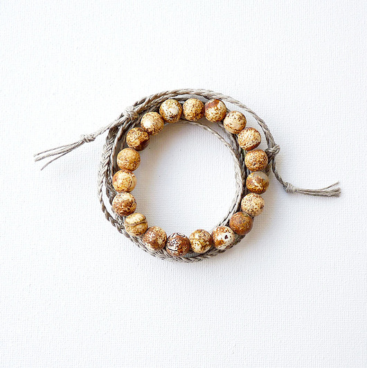 bransoletki z kamieni naturalnych Pustynia Kalahari zestaw bransoletek