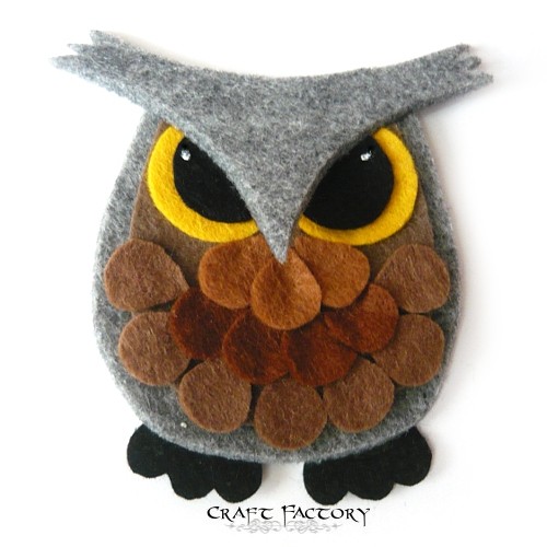Owlastic Brownie - broszka Craft Factory