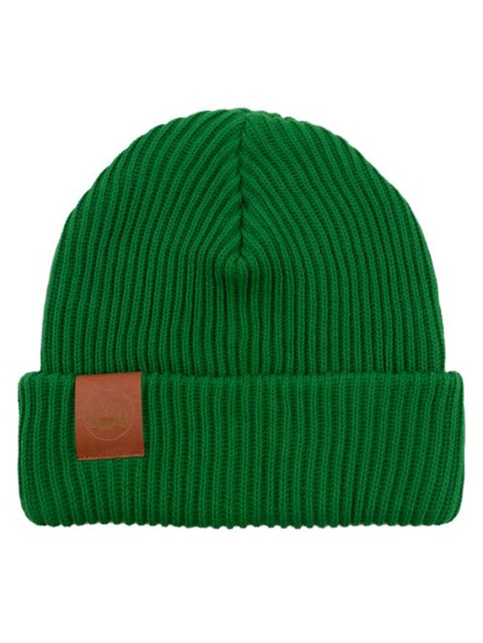 czapki damskie Czapka zimowa z bawełny organicznej zielona