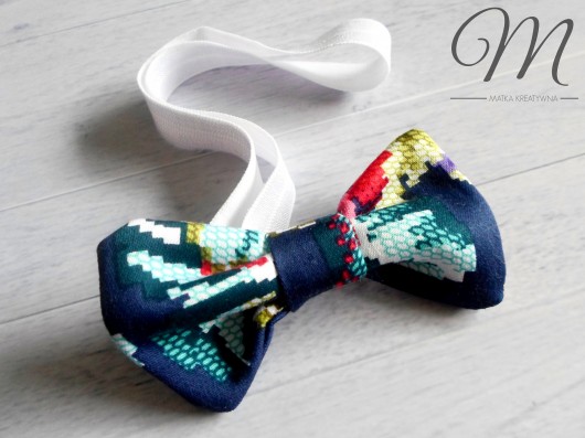 Matka Kreatywna - Opaska z wielobarwną kokardką Mami Design