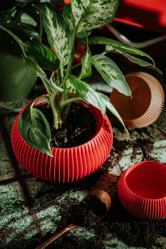 doniczki Średnia doniczka 71P01.500.RED / eko / zero waste / minimalizm