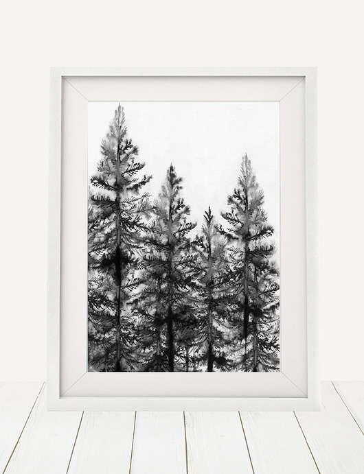 grafiki i ilustracje LAS  30x40 cm