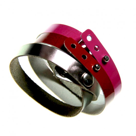 Bransoletka RED zestaw - Skóra naturalna CADOaccessories