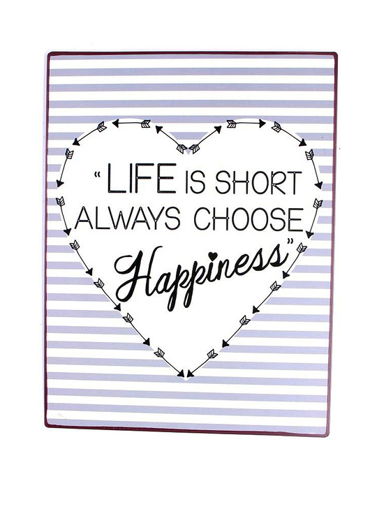Szyld metalowy Life is short MIA home