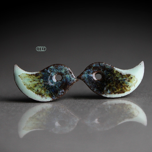 kolczyki ceramiczne Ptaszki Egzotyczne/stal chirurgiczna/