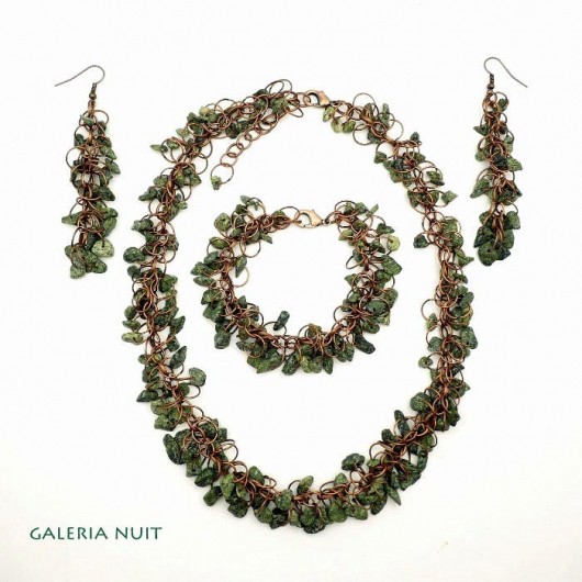 serpentynit w miedzi - komplet 3-częściowy galeria nuit