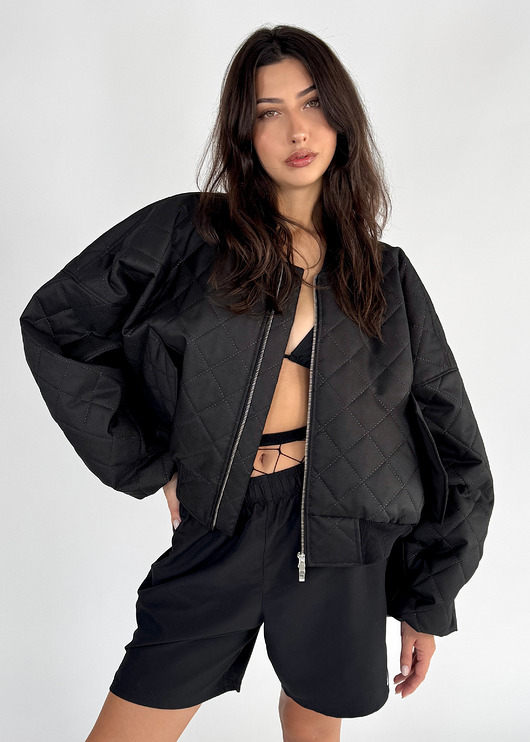kurtki damskie Shorty cloud oversize bomber jacket