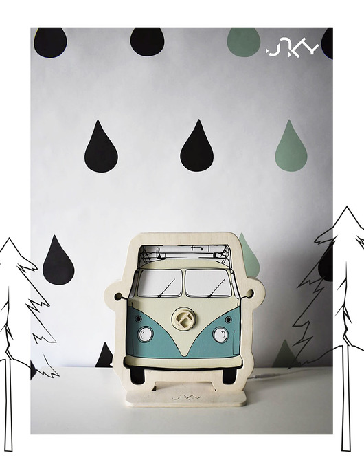 lampy do pokoju dziecka Lampka nocna Unky - Retro Bus