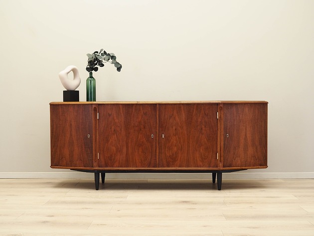 komody Sideboard orzechowy, duński design, lata 60, produkcja: Dania