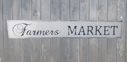 Drewniany napis na ścianę FARMERS MARKET ANIKA45