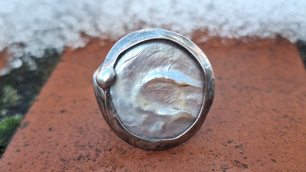 pierścionki - różne Perła - pierścionek regulowany