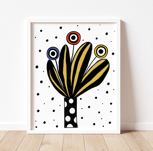 plakaty Autorski plakat dekoracyjny, kwiaty