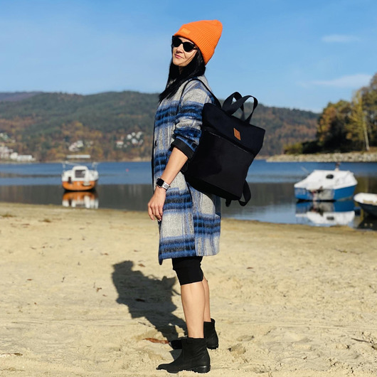 plecaki Plecak/torba z weluru "Mili Urban Jungle"  - czarny