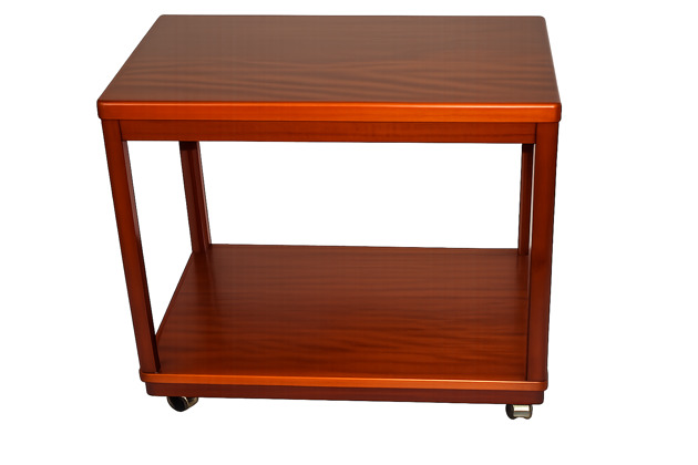 stoliki kawowe Drewniany stolik mobilny lata 70 