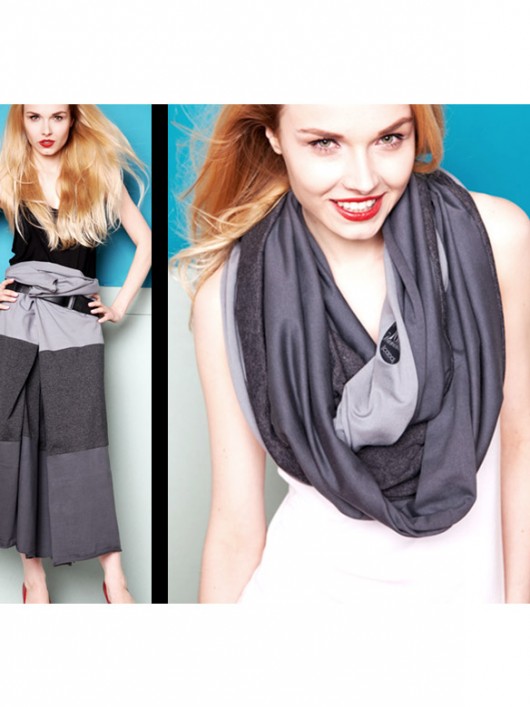 Tuba Spódnica Sukienka GRAY - pasek gratis CADOaccessories