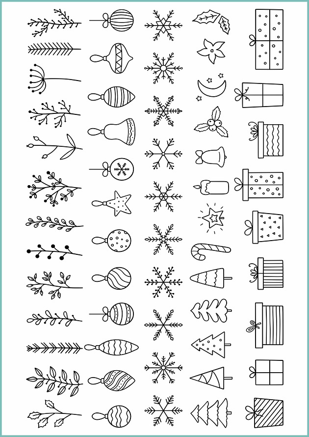 tatuaże zmywalne, tymczasowe Tatuaż tymczasowy "Christmas set nr 01"