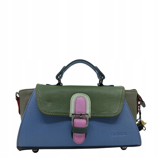 torby na ramię Torebka damska skórzana retro do ręki regulowany pasek elegancka eko OLIVKA