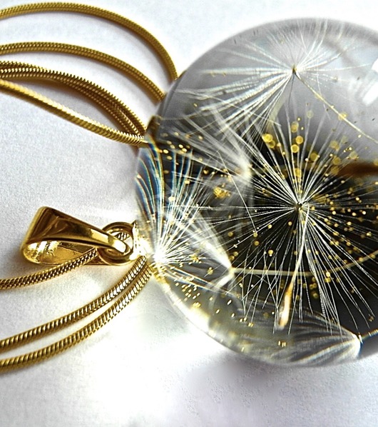 Naszyjnk z nasionkami wiosennych dmuchawców Grol Jewellery