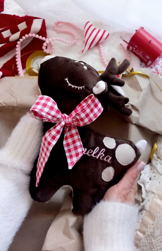 przytulanki dla niemowląt i dzieci Przytulanka MILUSIA SARENKA imię dziecka metryczka PREZENT