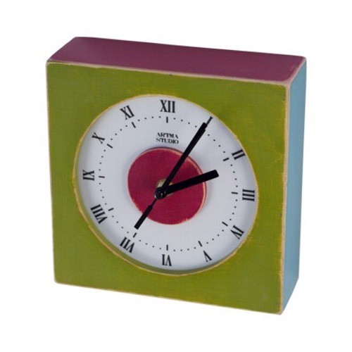 KwadrokOLOr grEEn Clock Wood Studio