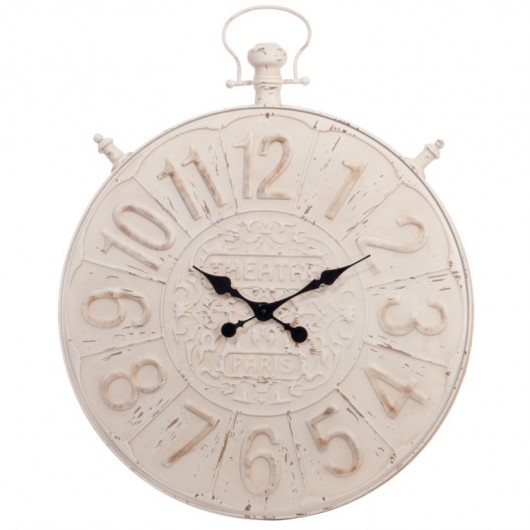 Zegar metalowy Antique Beige wiszący MIA home