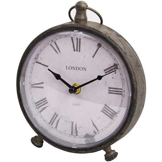 Zegar Stołowy Brązowy w Stylu Vintage MIA home