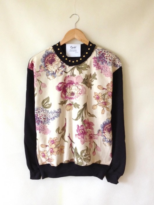 Bluza w botaniczne kwiaty - unikat  Yeah Bunny M deleted_12136308