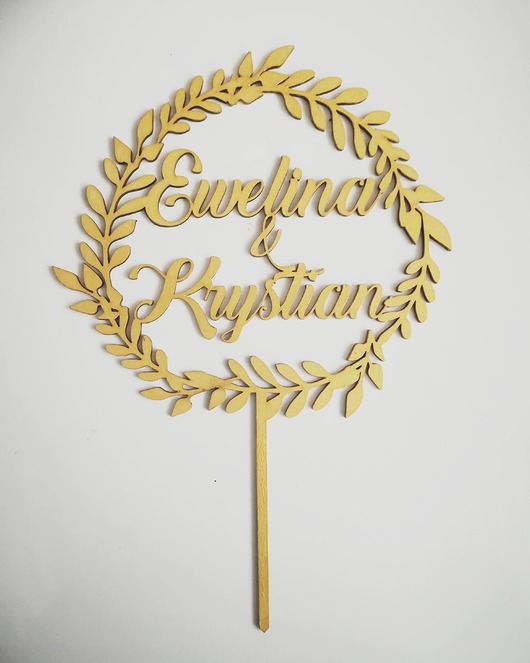 Topper złoty wianek JJ Studio