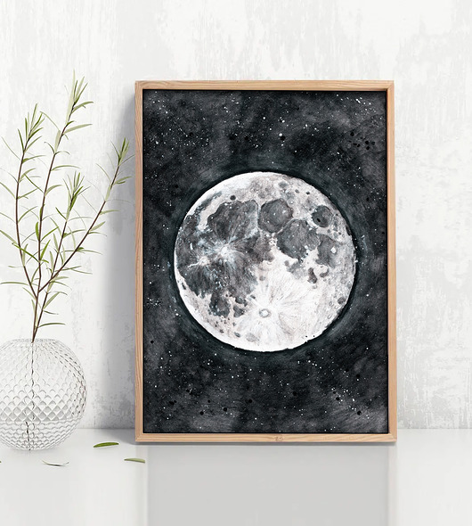grafiki i ilustracje Moon 60x90cm