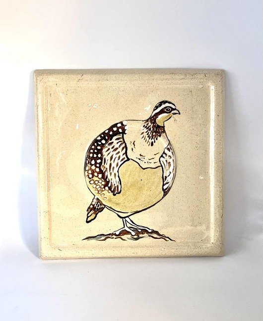 kafle i panele Ręcznie malowany kafel ceramiczny z przepiórką