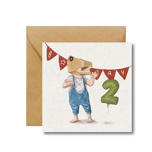kartki okolicznościowe - wydruki Kartka na drugie urodziny z balonem