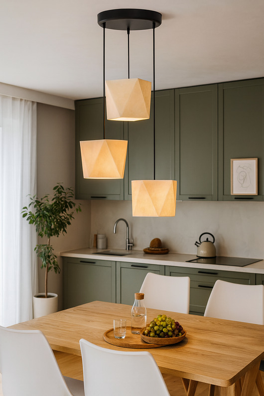 lampy wiszące 3-punktowa lampa wisząca kaskadowo MAJORKA