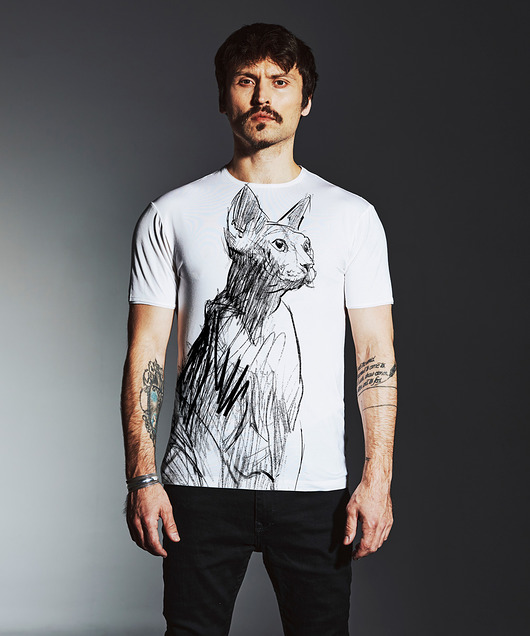 t-shirty męskie Sphinx no.2 Cat Men's T-shirt white