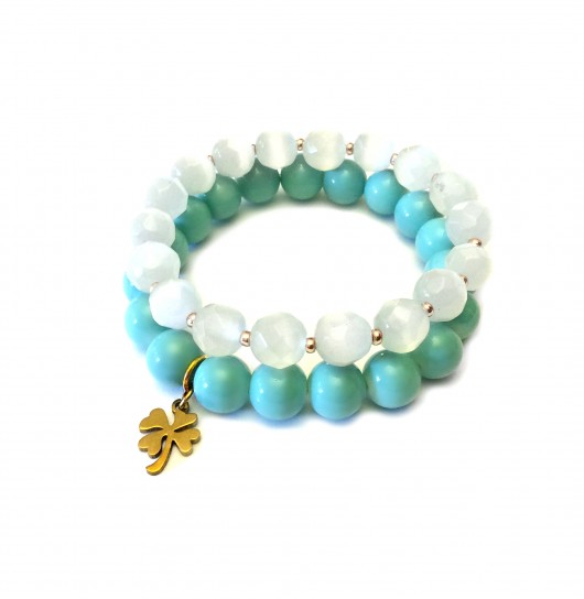 Bransoleki 'Gold&Turquoise' labonita