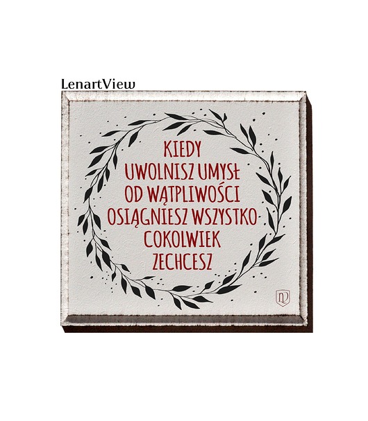 Tabliczka z cytatem motywacyjnym LV Home
