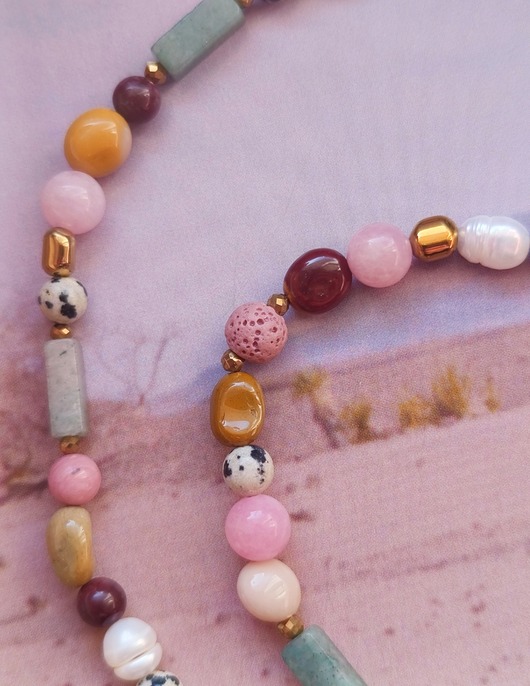 chokery Bloom green- naszyjnik