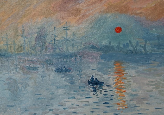 obrazy Obraz  ręcznie malowany Claude monet impresja wschodzącego słońca