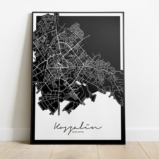 Plakat Koszalin mapa Peszkowski Graphic