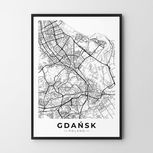 plakaty Plakat Mapa Gdańsk