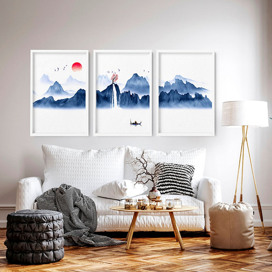 plakaty Plakat Tryptyk Górska Harmonia Zen