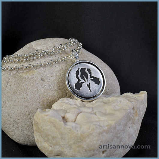 srebrne naszyjniki Naszyjnik Ze Srebra Z Czarnym Turmalinem