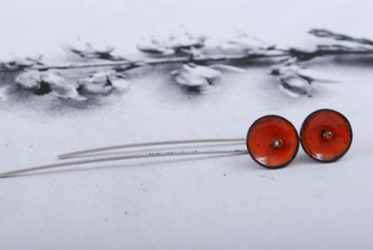 CIRCLE orange - kolczyki Dorota Oyrzanowska