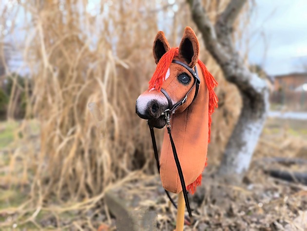 zabawki - inne Hobby horse A3 kasztanek realistyczny koń na kiju