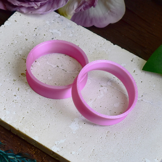 biżuteria różna Tunele do uszu 10-100mm / satynowy róż / plugi, tunele siodłowe