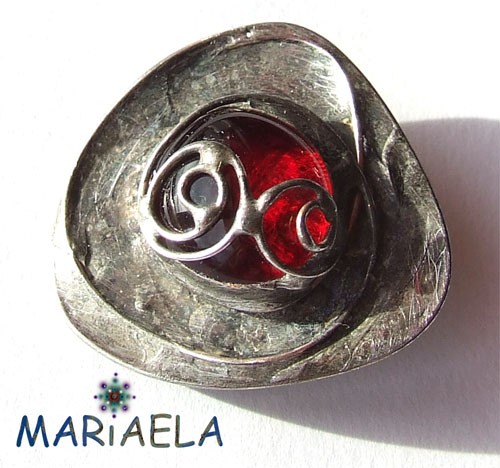 BROSZKA &quot;CZERWIEŃ ROMANTYCZKI&quot; MARIAELA