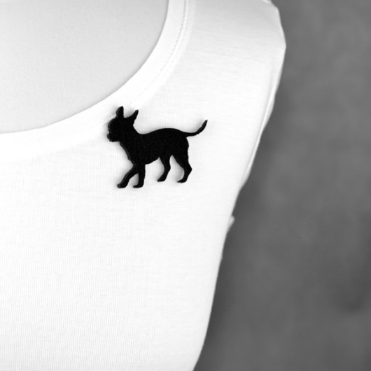 FeltChihuahua  felt label