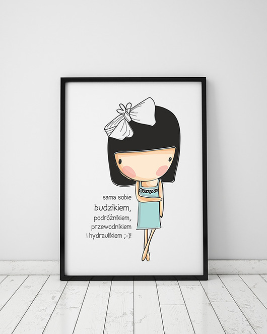plakat. sama sobie budzikiem (format A3) Love Life and Forest