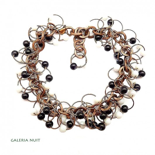 czarno-biała bransoletka galeria nuit